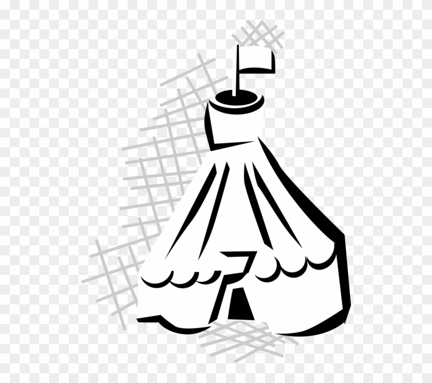 Vector Illustration Of Big Top Circus Carnival Tent Clipart