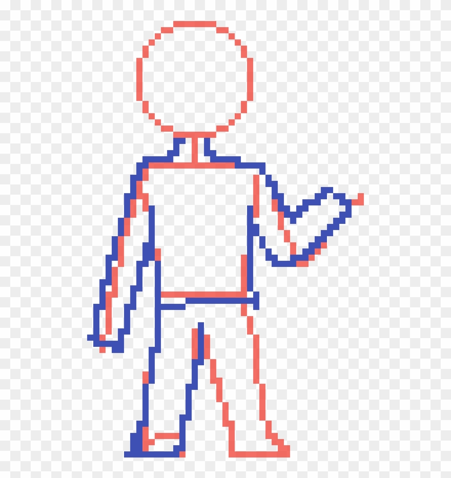 Pixel Person Draft Clipart