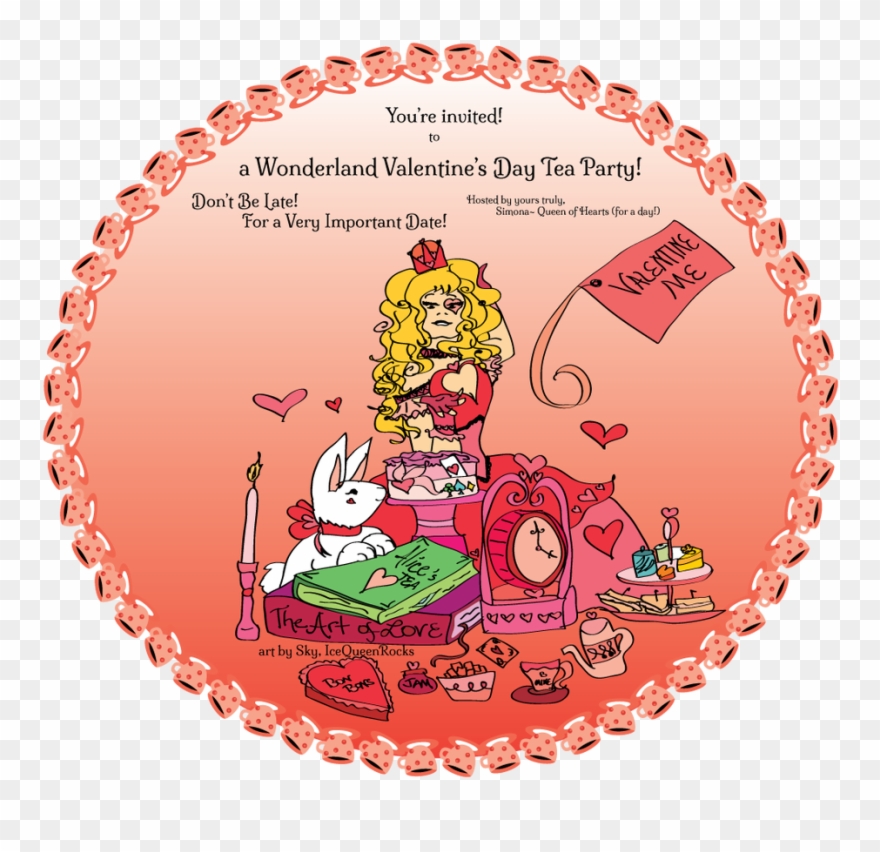 Wonderland Valentines Day Tea Party By Icequeenrocks Clipart