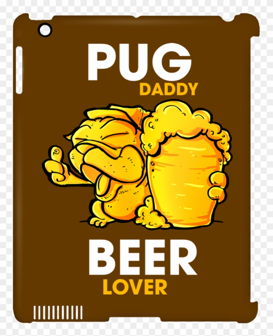 Pug Daddy Beer Lover Tablet Covers Clipart