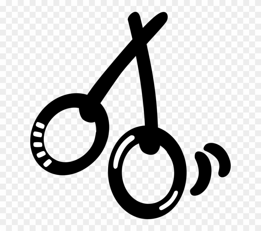 Vector Illustration Of Gymnasts Compete In Gymnastics Clipart