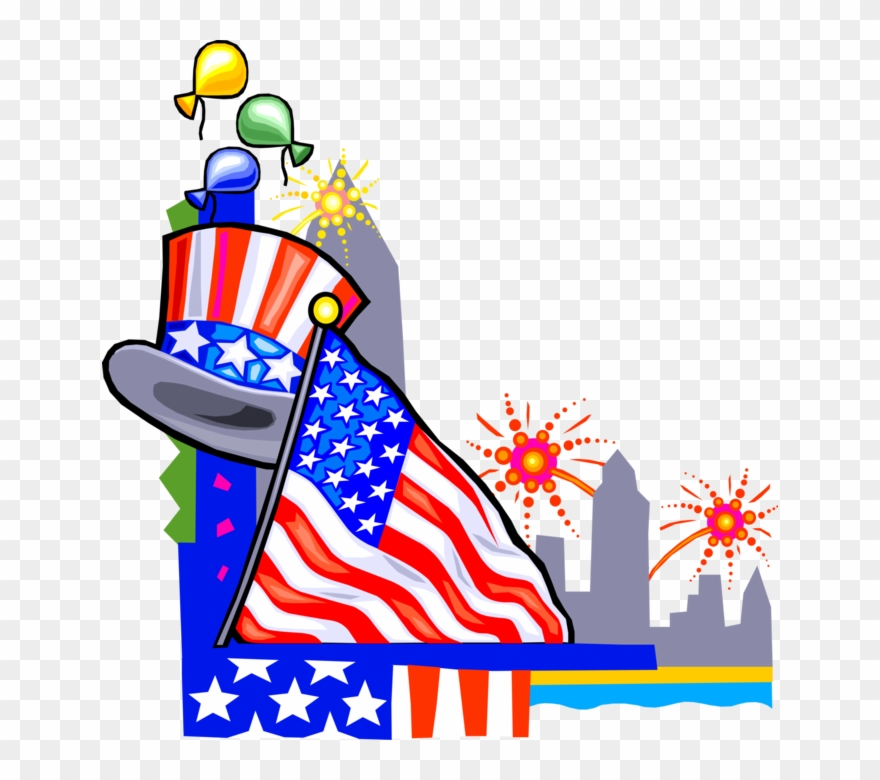Vector Illustration Of Independence Day 4th Fourth Clipart