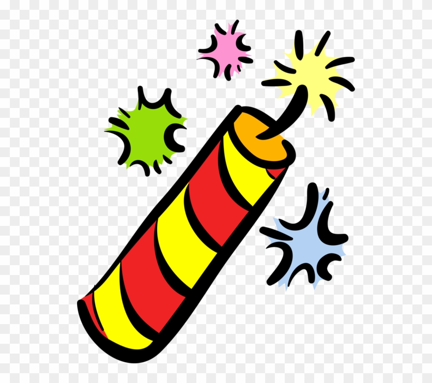 Vector Illustration Of Firecracker Fireworks Noisemaker Clipart