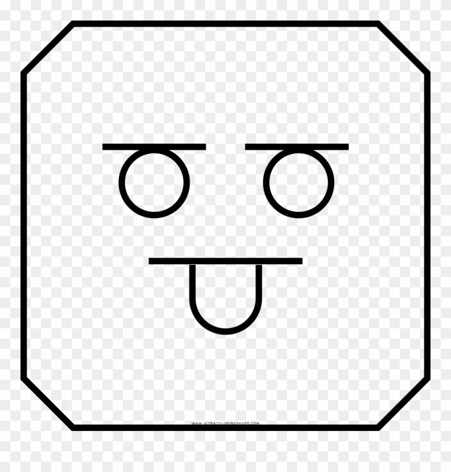 Tongue Out Coloring Page Clipart