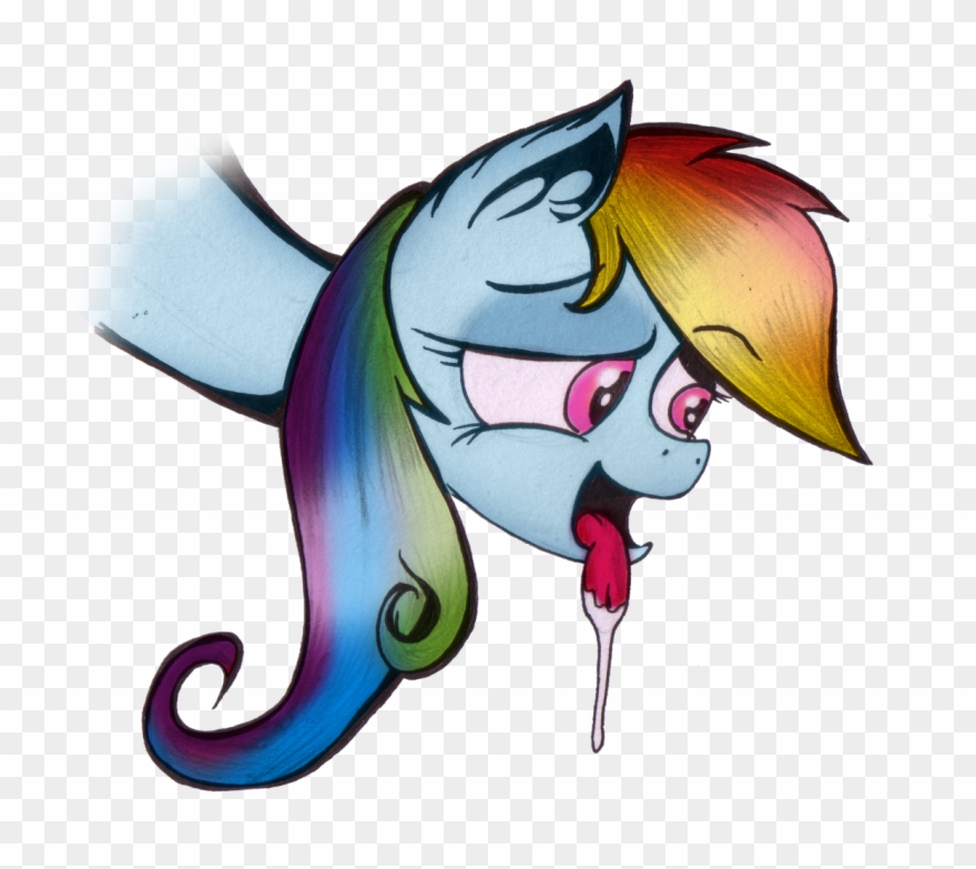 Inky-draws, Drool, Expression, Hungry, Rainbow Dash, Clipart