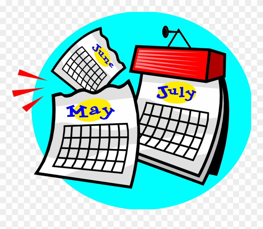 Calender Months Passing Clipart
