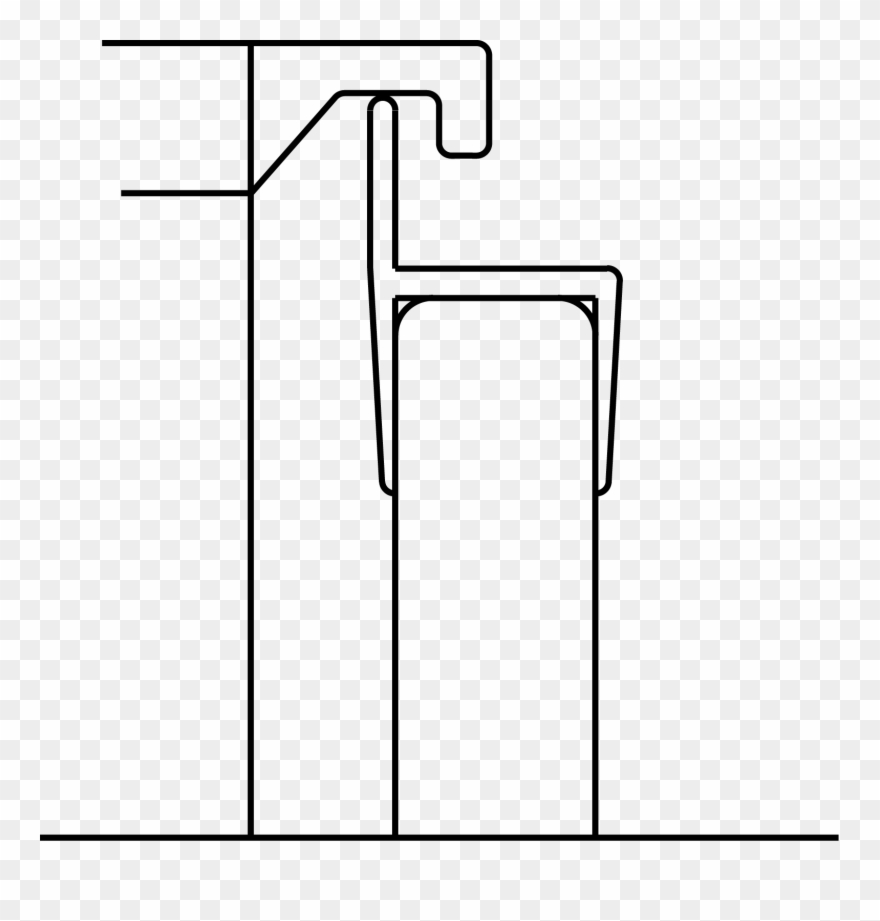 File Drawer Top Edge Detail With Plastic Rails Clipart