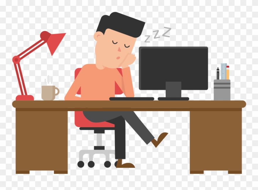 Cartoon Picture Of Man Sleeping At Desk Cartoon Free Clipart
