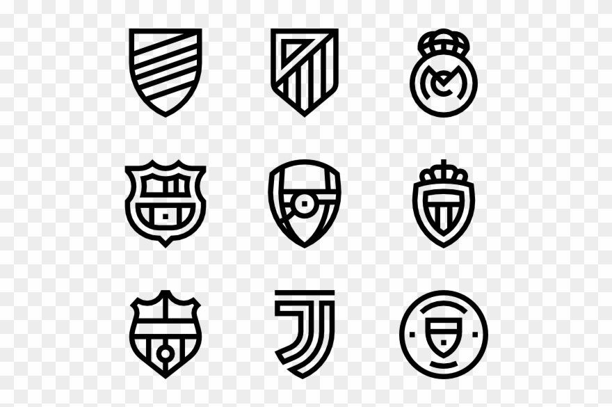 Football Shields Clipart