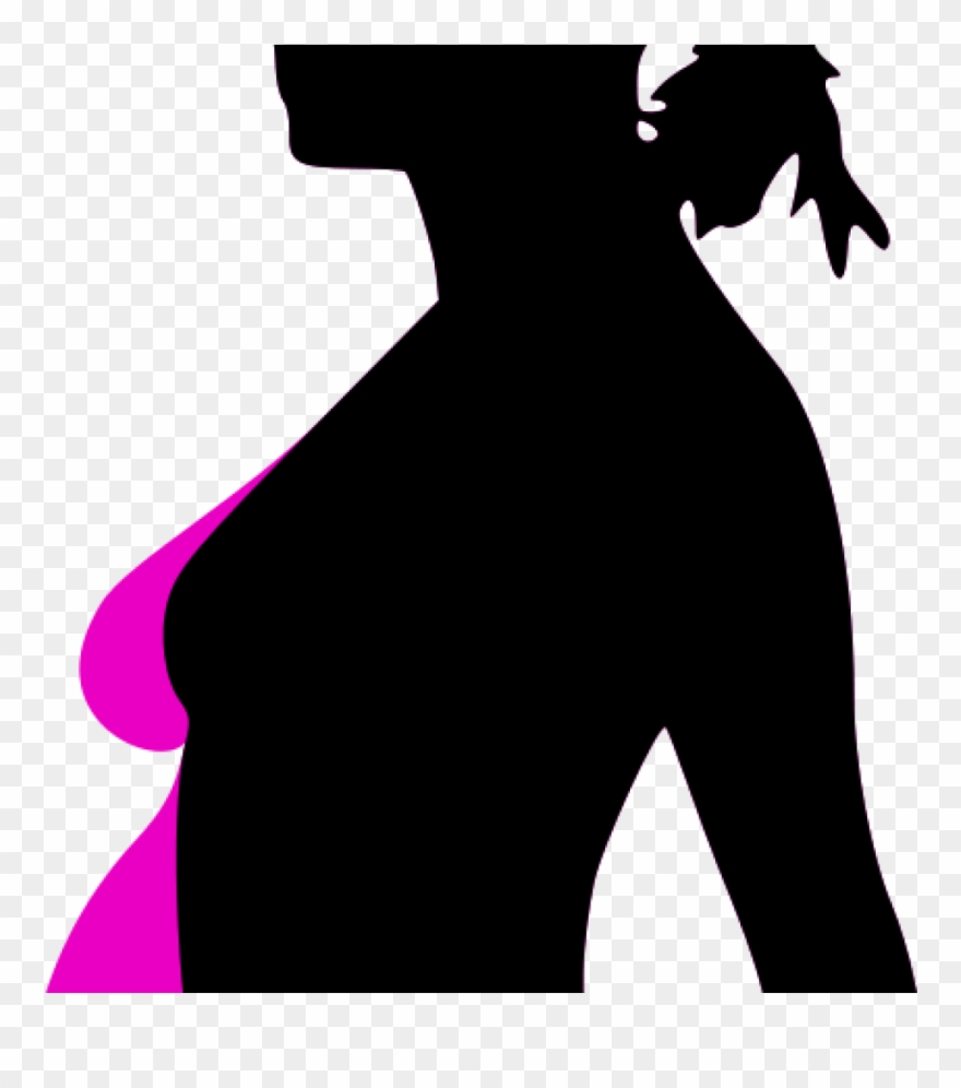 Pregnant Woman Silhouette Clip Art Pregnancy Free Stock - Png Download