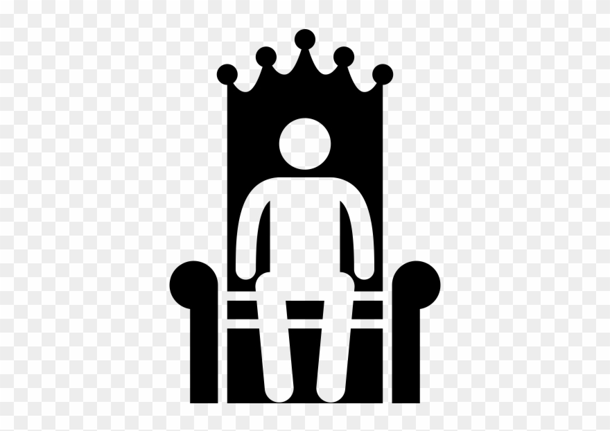 King On Throne Rubber Stamp Clipart