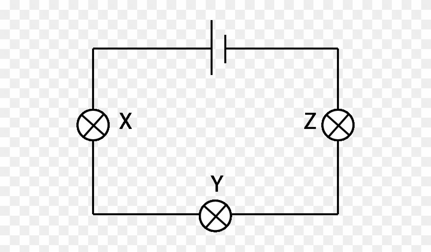 Three Identical Bulbs, X, Y And Z Are Connected To Clipart