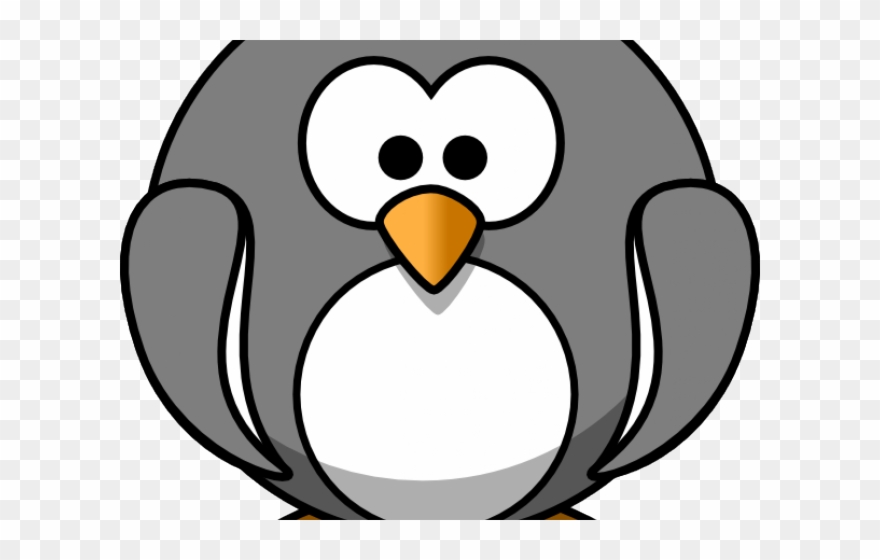 Grey Clipart Penguin - Png Download