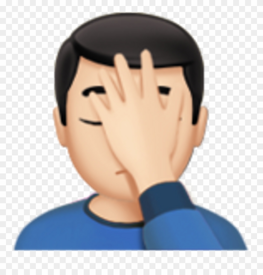 Iphone Emoji Facepalm Man Clipart