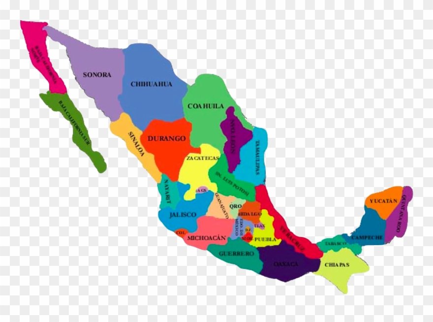 Mapa De La Republica Mexicana Png Clipart