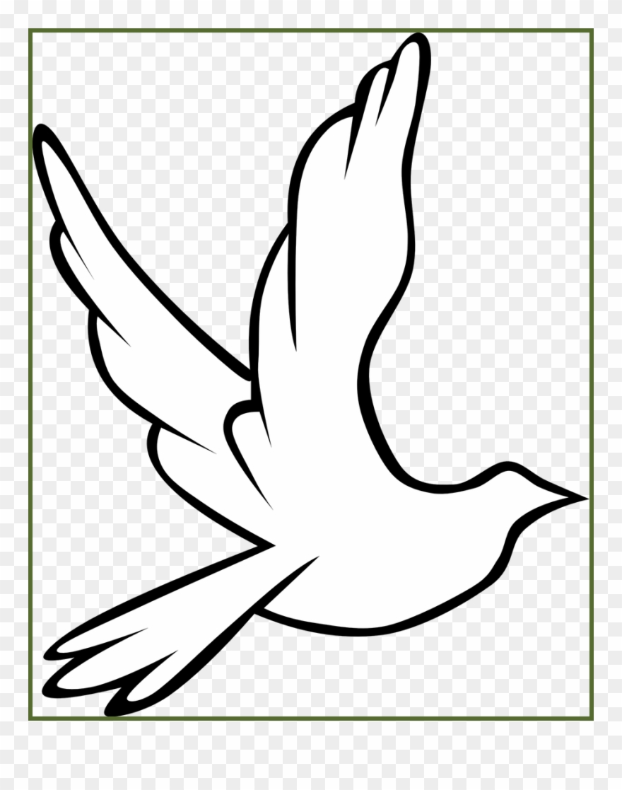 Jpg Royalty Free Library Best Clip Art Peace Dove Black - Png Download
