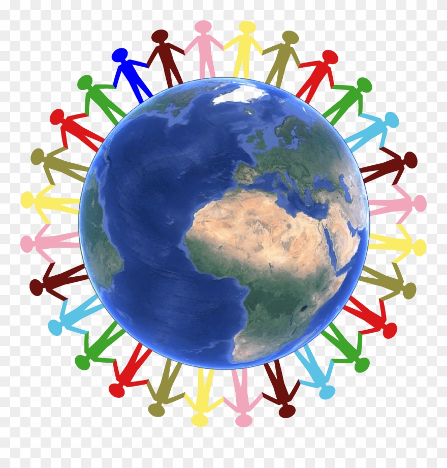 Hands Around World Free Pixabay Group-235676 Clipart