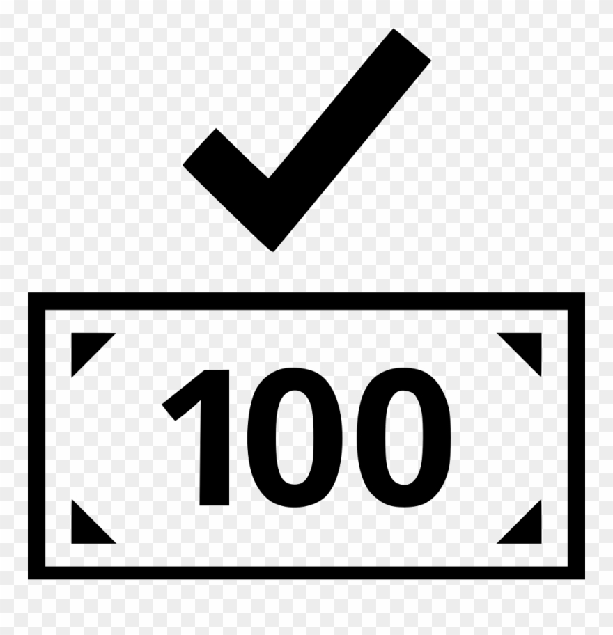 One Hundred Dollar Bill Check Mark Ok Good Comments Clipart
