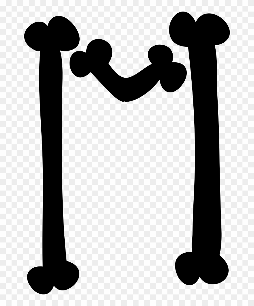 Clip Art Letter Of Filled Bones - Png Download