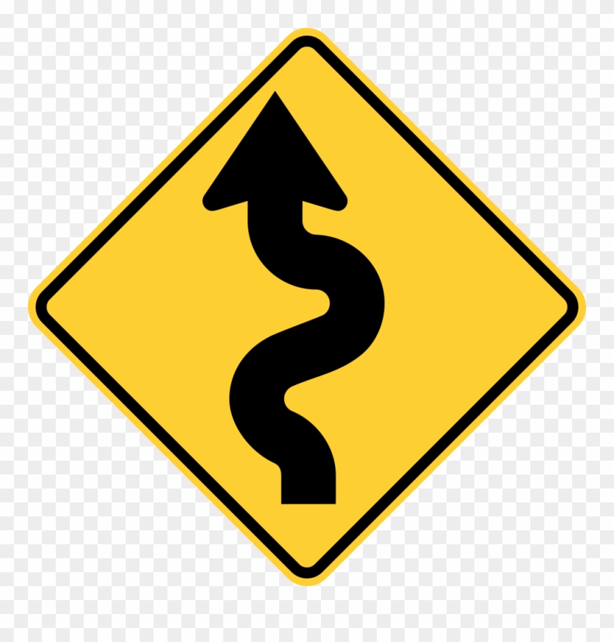 Caution Curves Ahead Clipart