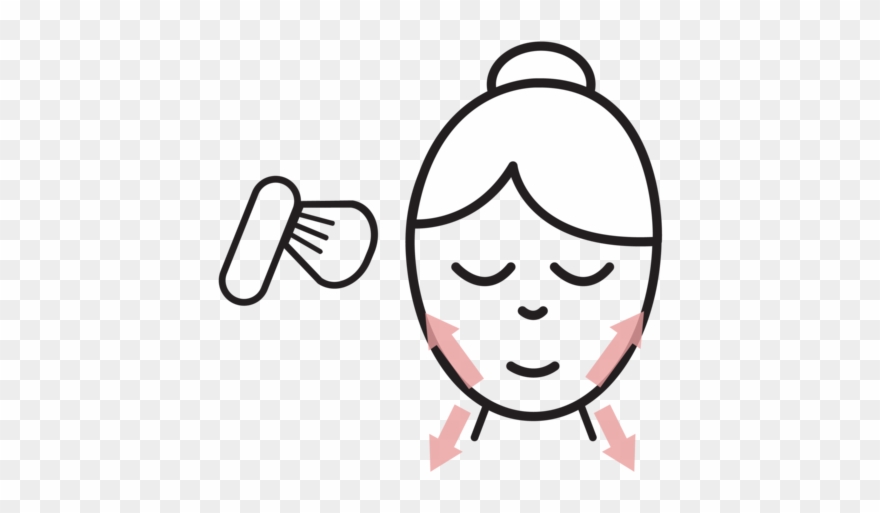 Sweep Across The Jawline Towards The Ear And Continue Clipart