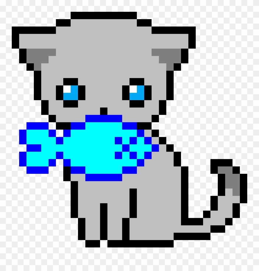 Cat W/little Dead Fish Clipart