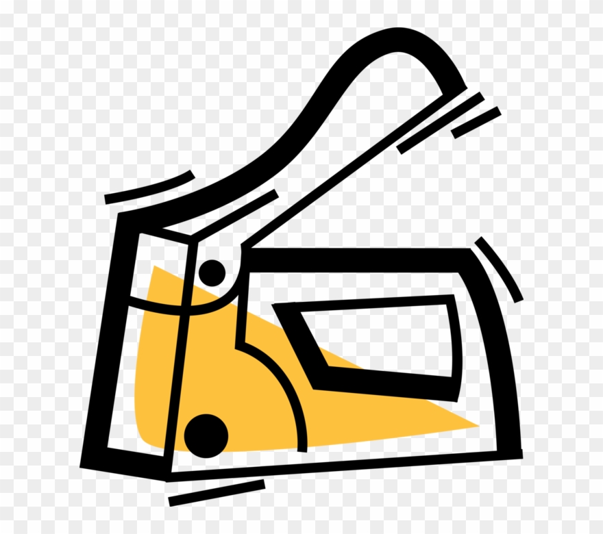 Vector Illustration Of Staple Gun Or Powered Stapler Clipart