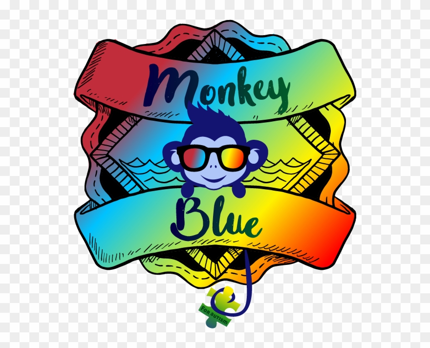 Monkey Blue For Autism Clipart