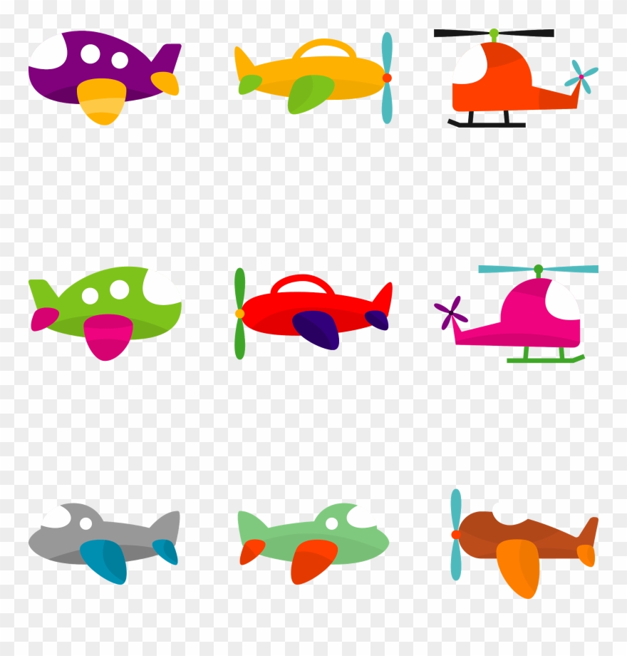 Cute Airplanes Clipart