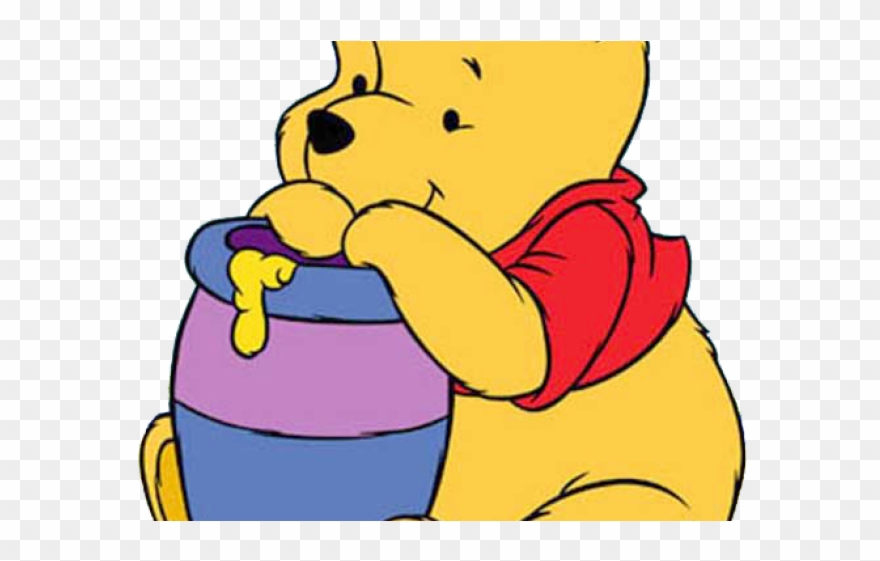 Winnie The Pooh Clipart Loves Honey - Png Download