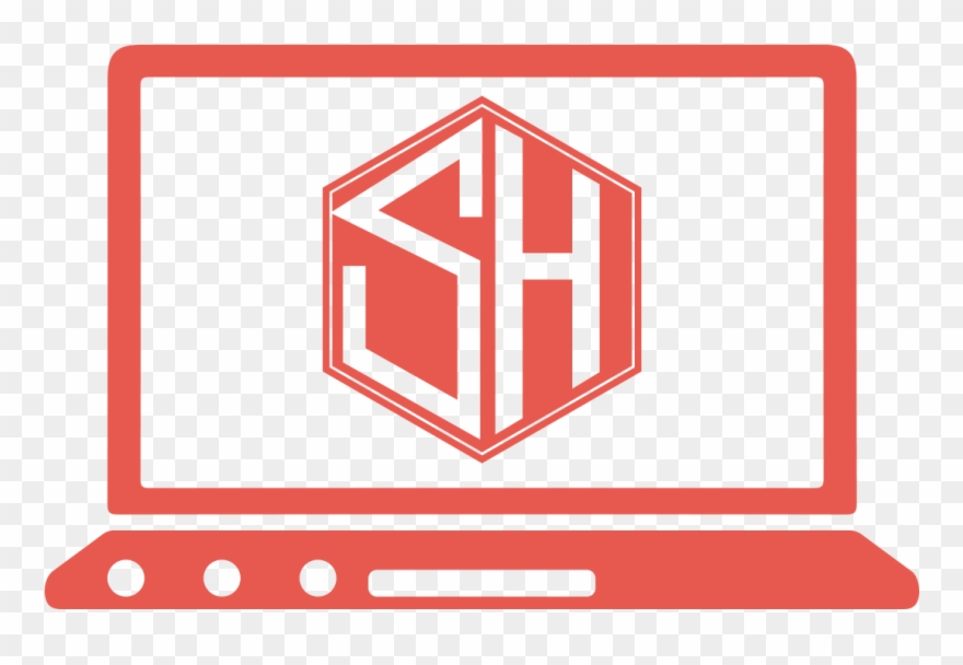 My Initials Sh On A Laptop Screen Clipart