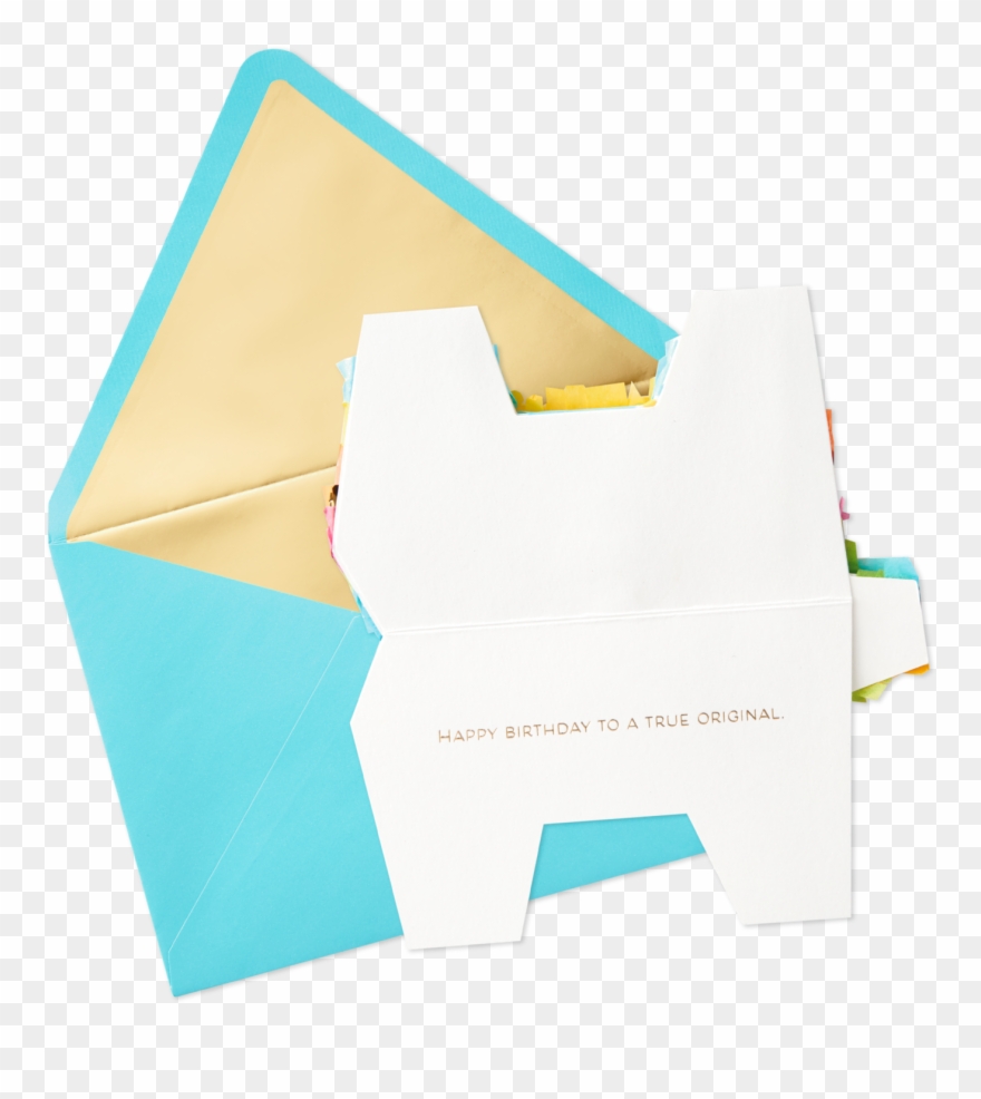 Colorful Donkey Piñata Birthday Card Clipart