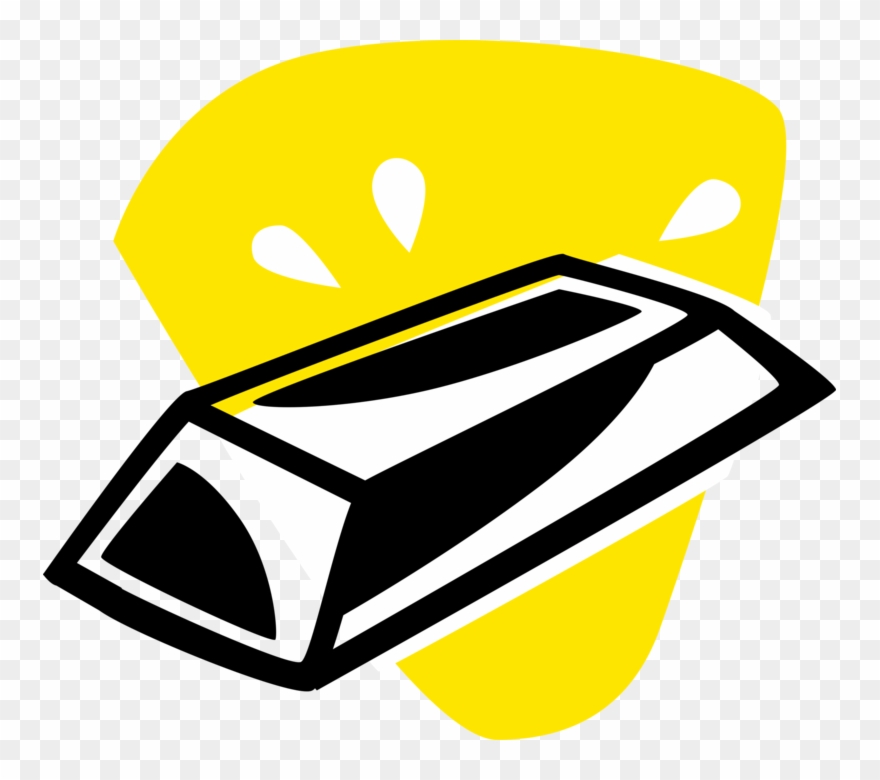 Vector Illustration Of Gold Bar, Gold Precious Metal Clipart