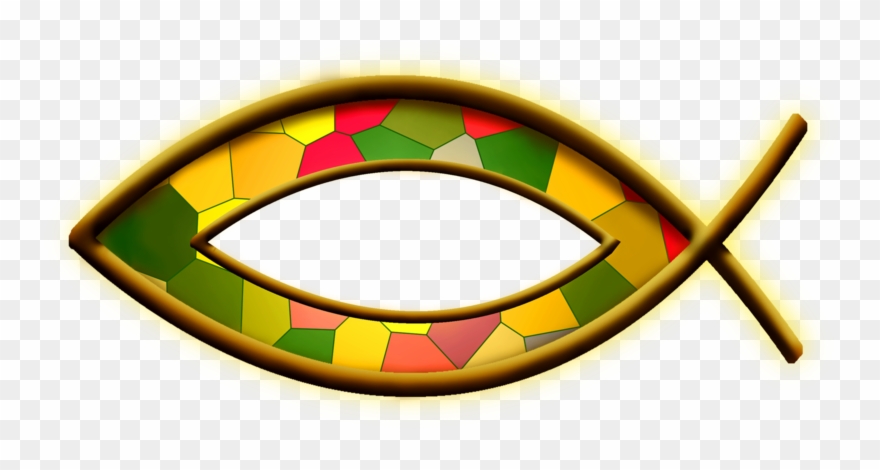 Ichthus Stained Glass Clipart