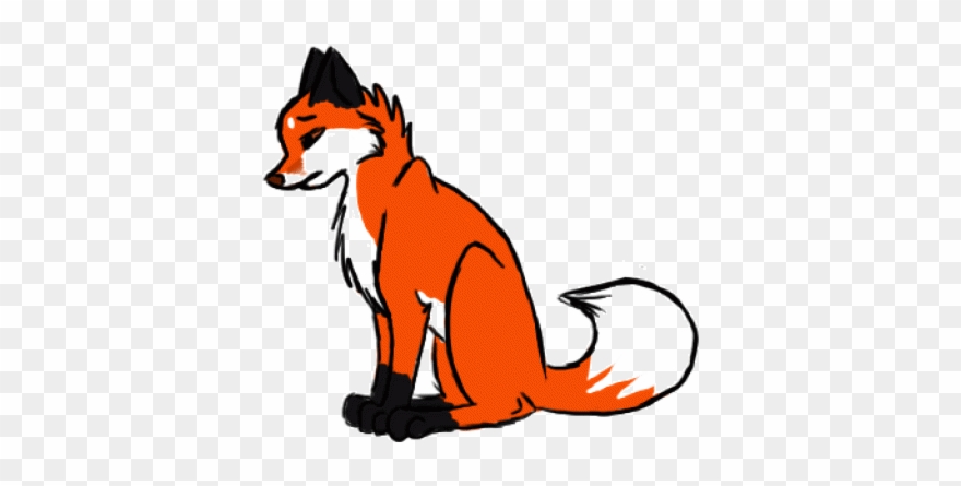 Red Fox Clipart Sad - Png Download