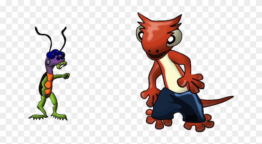 Space Bug And Gordo The Gecko Clipart