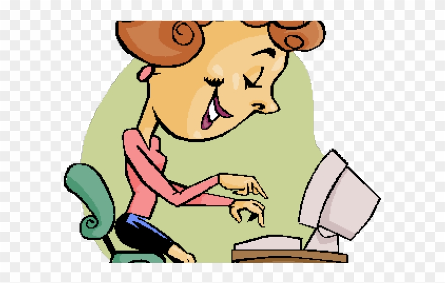 Secretary Clipart Retro - Png Download