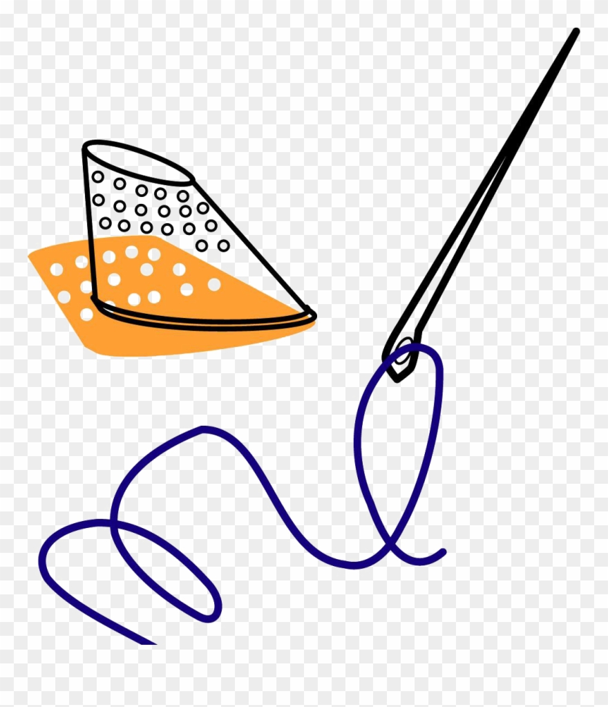 Sewing Yarn Clip Art Hand Painted Handpainted - Png Download