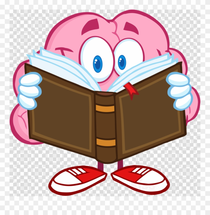 Cartoon Brain Reading A Book Clipart Royalty-free Clip - Png Download
