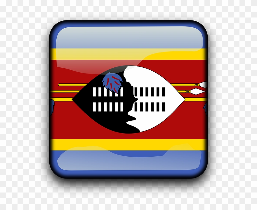 Swaziland, Flag, Country, Nationality, Square, Button Clipart