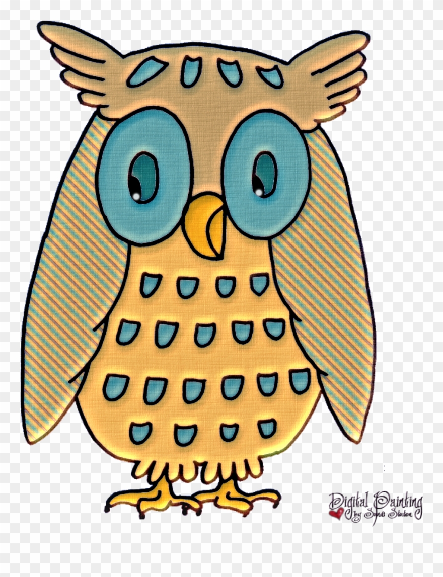 Digital Painting Owl Clipart