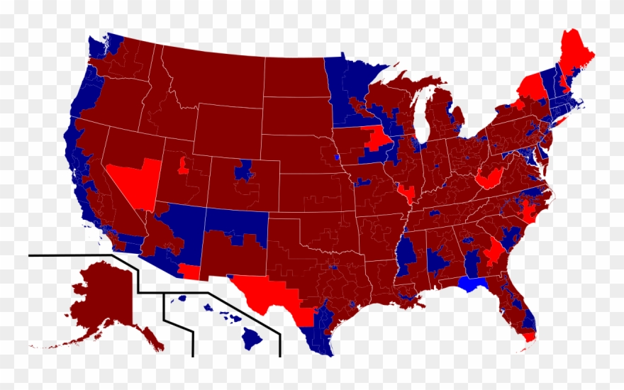 Election Day Results Map Click To Enlarge U Cartogram Clipart