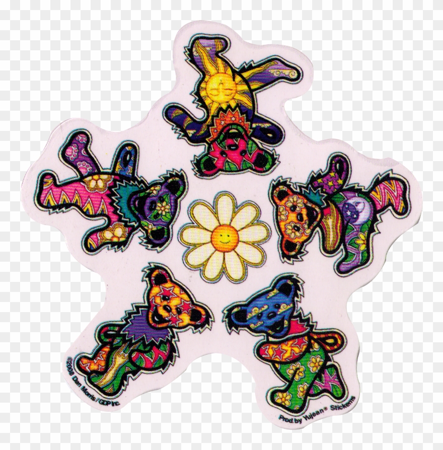 Daisy Bears Window Sticker Clipart