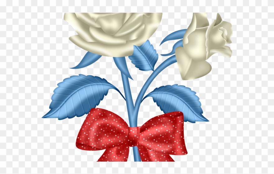 Blue Flower Clipart Blue Rose - Png Download