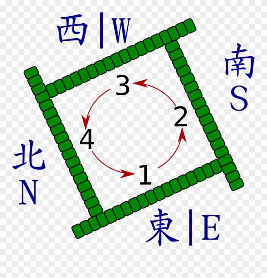 Walls With Slight Diagonal Offset And Player Positions Clipart