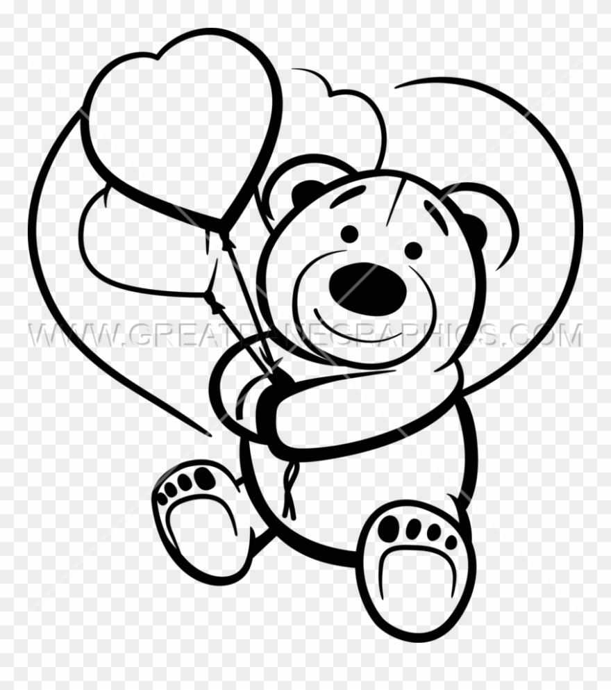 Ballon Drawing Teddy Bear Clipart