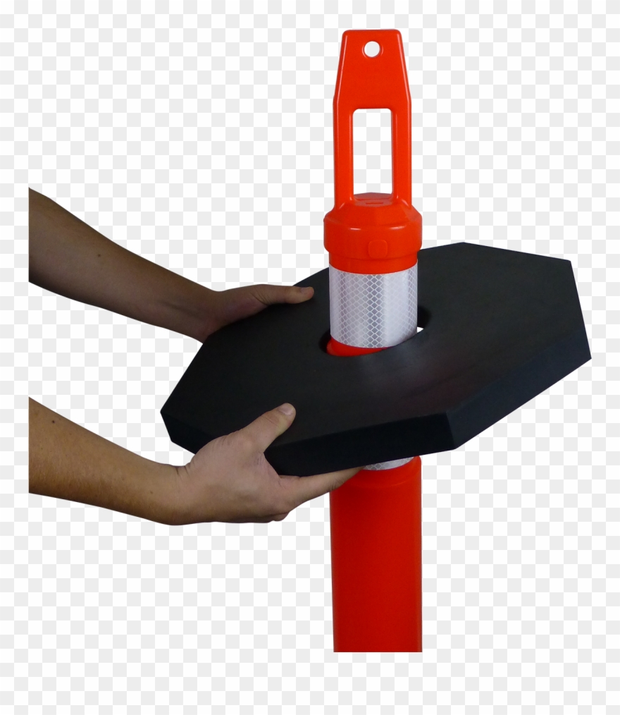 D-top 42" Delineator W/ 2 3m Reflective Collars & 12 Clipart