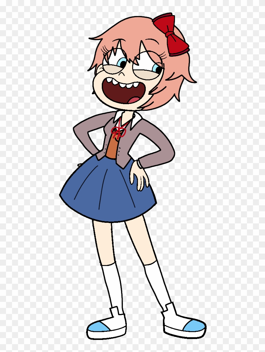 Transparent Stock Sayori In Style Of Star Vs The Clipart