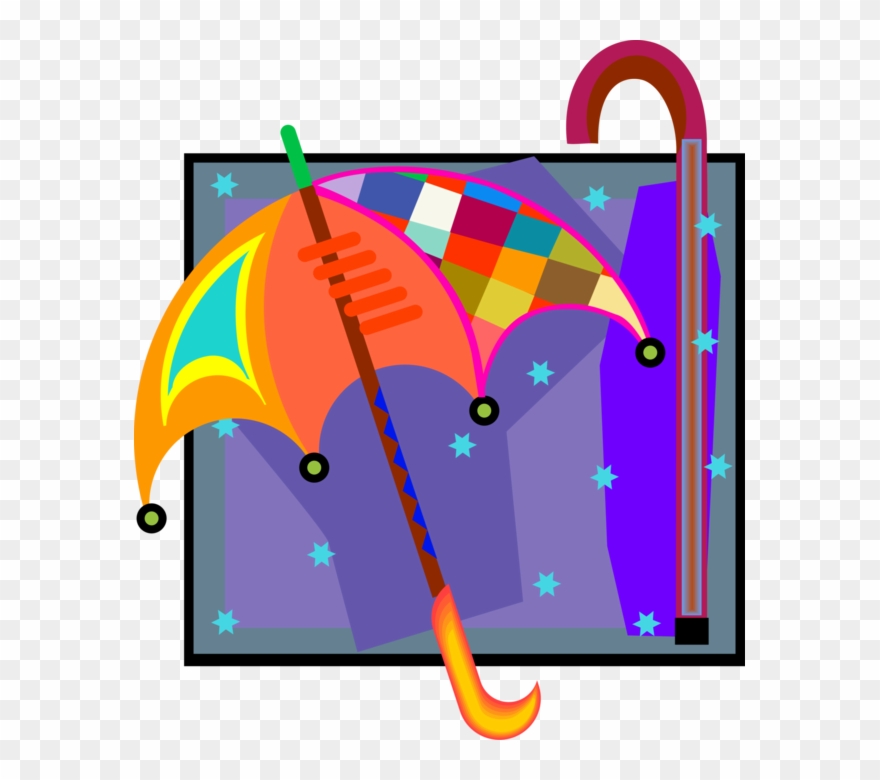Vector Illustration Of Umbrella Or Parasol Rain Protection Clipart