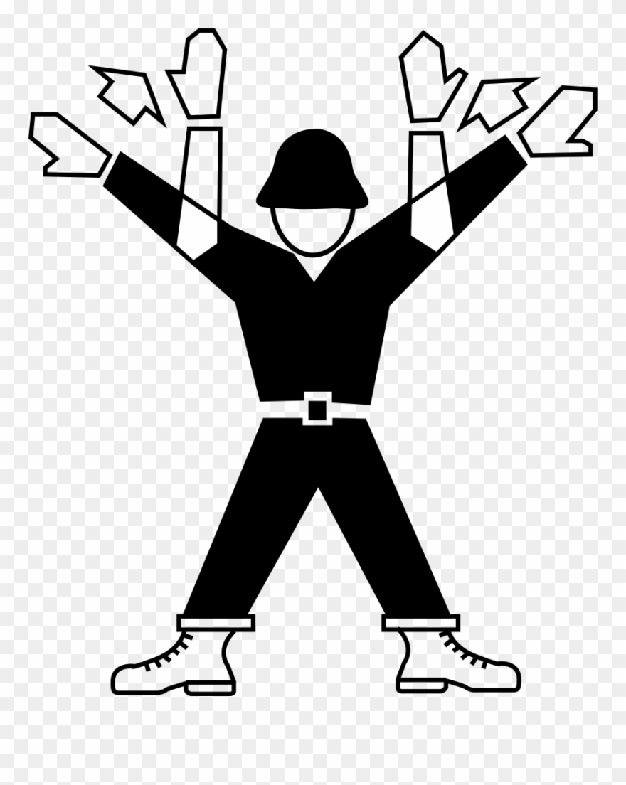 Helicopter Hand Signal Move Forward Clipart